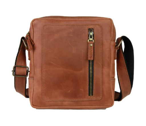 Сумка чоловіча шкіряна на плече SULLIVAN 35495 (27) світло-коричнева