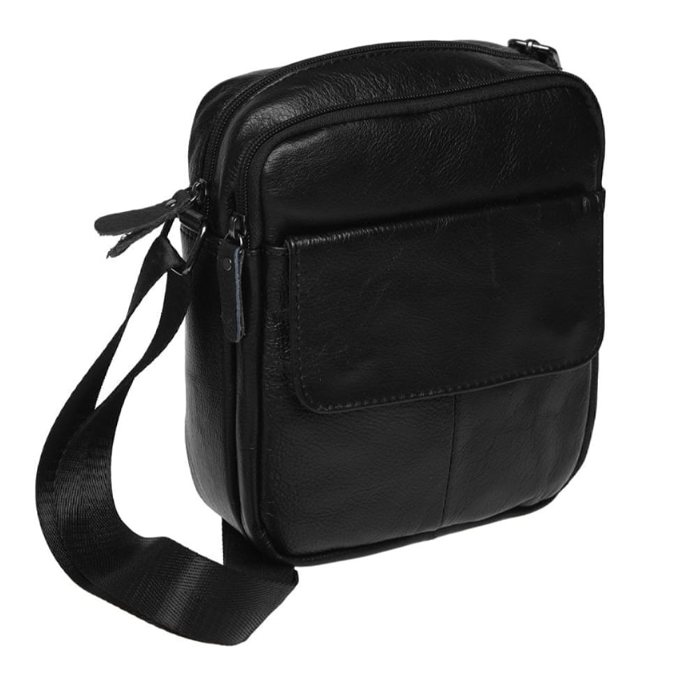 Чоловіча шкіряна сумка Borsa Leather K11031-black