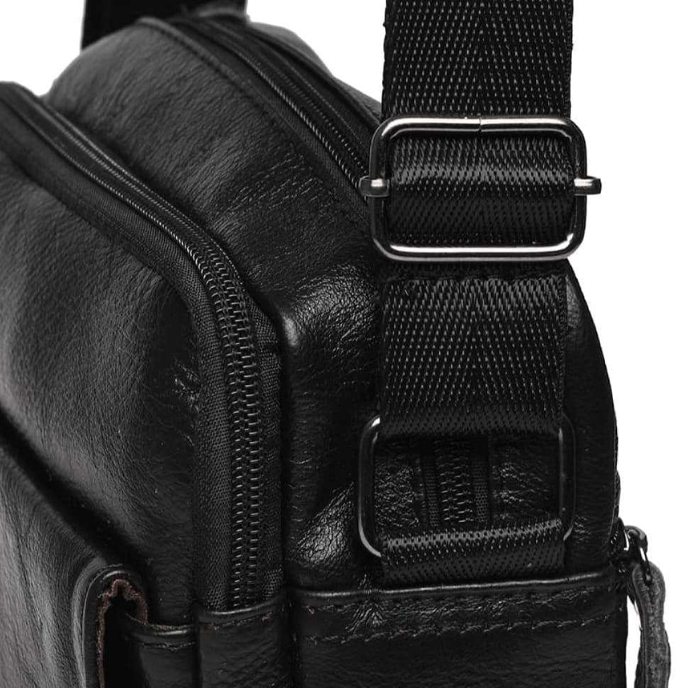 Чоловіча шкіряна сумка Borsa Leather K11031-black