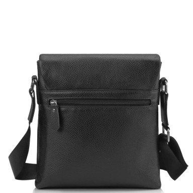 Мужская кожаная сумка через плечо черная Tiding Bag A25F-9913A
