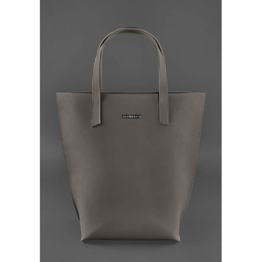 Шкіряна жіноча сумка шоппер DD темно-бежева