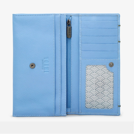 Жіночий шкіряний гаманець Yoshi Y1030 Hodson (Bee Happy Blue)