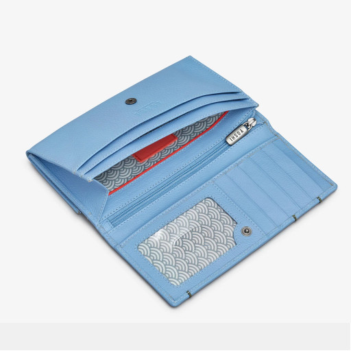 Жіночий шкіряний гаманець Yoshi Y1030 Hodson (Bee Happy Blue)