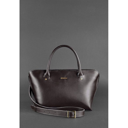 Женская кожаная сумка Midi Темно-коричневая