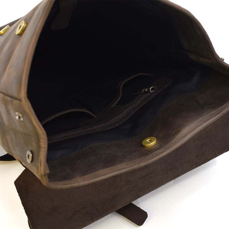 Backpack made of genuine leather RE-9001-4lx TARWA green crazy