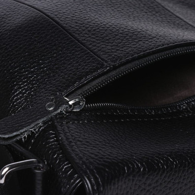 Мужская кожаная сумка Borsa Leather K13822-black