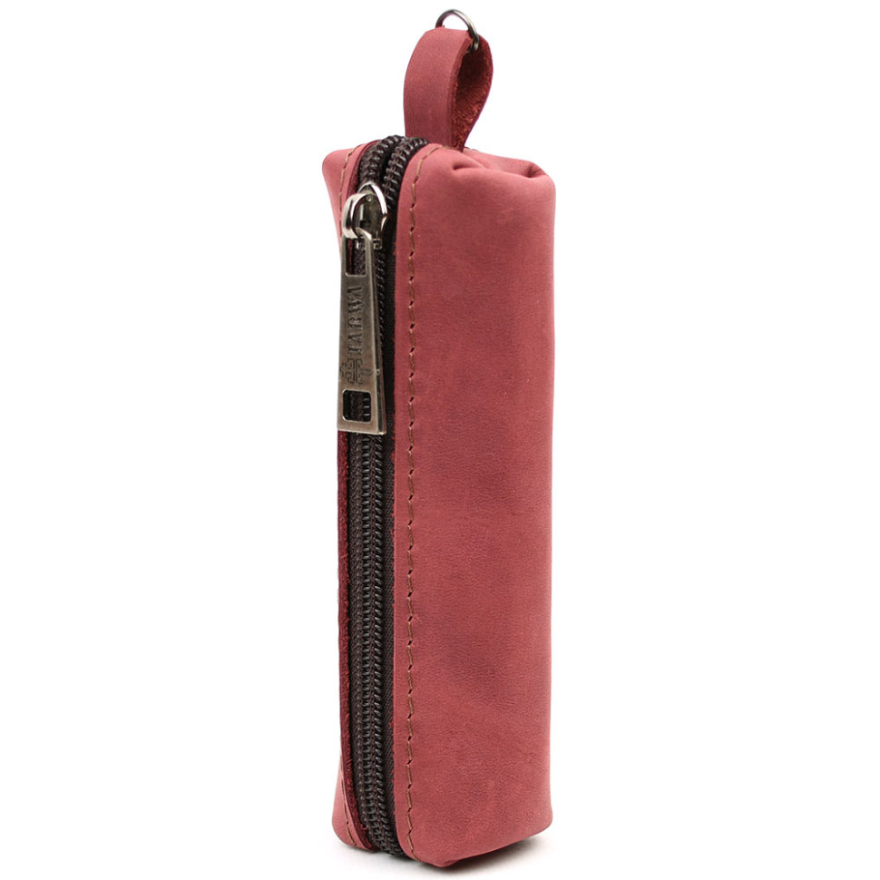 Leather key holder tube TARWA Cylinder RW-cylin-3md Marsala