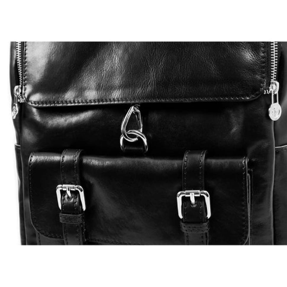 Великий шкіряний рюкзак - The Odyssey - Чорний колір - Time Resistance 5231301