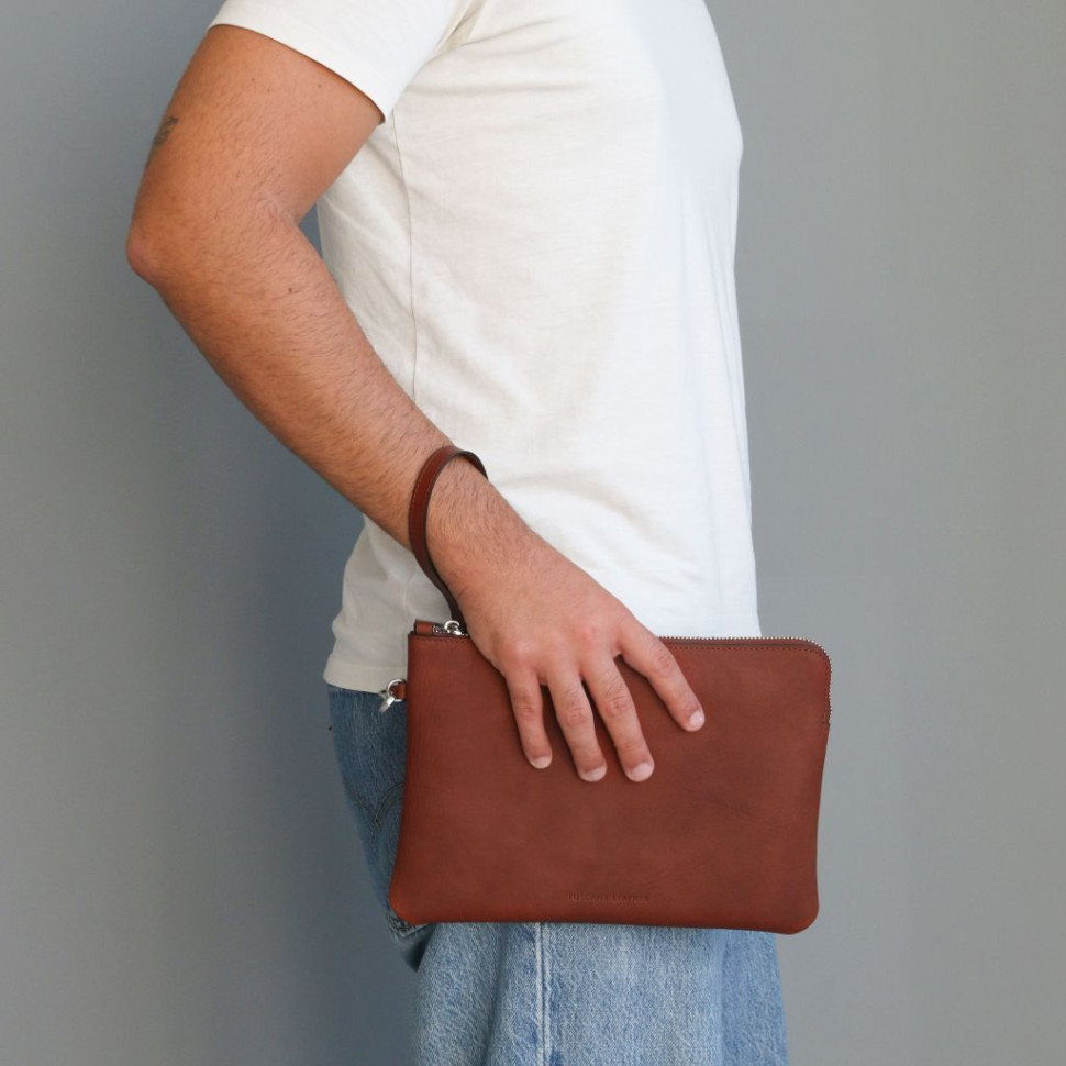 Will Leather clutch bag with handle