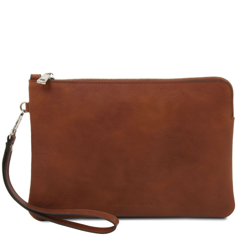Will Leather clutch bag with handle