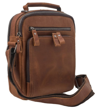 Чоловічі шкіряні сумки через плече BUFFALO BAGS M6014Q рудий нубук