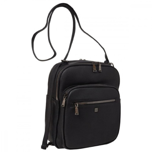 Жіночий шкіряний рюкзак TM Barkli 2020612-01 чорний