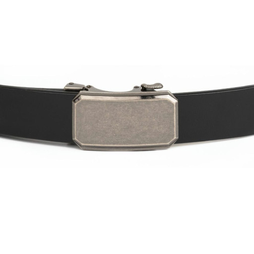 Ремінь чоловічий з незграбною пряжкою Vintage 20274 Чорний