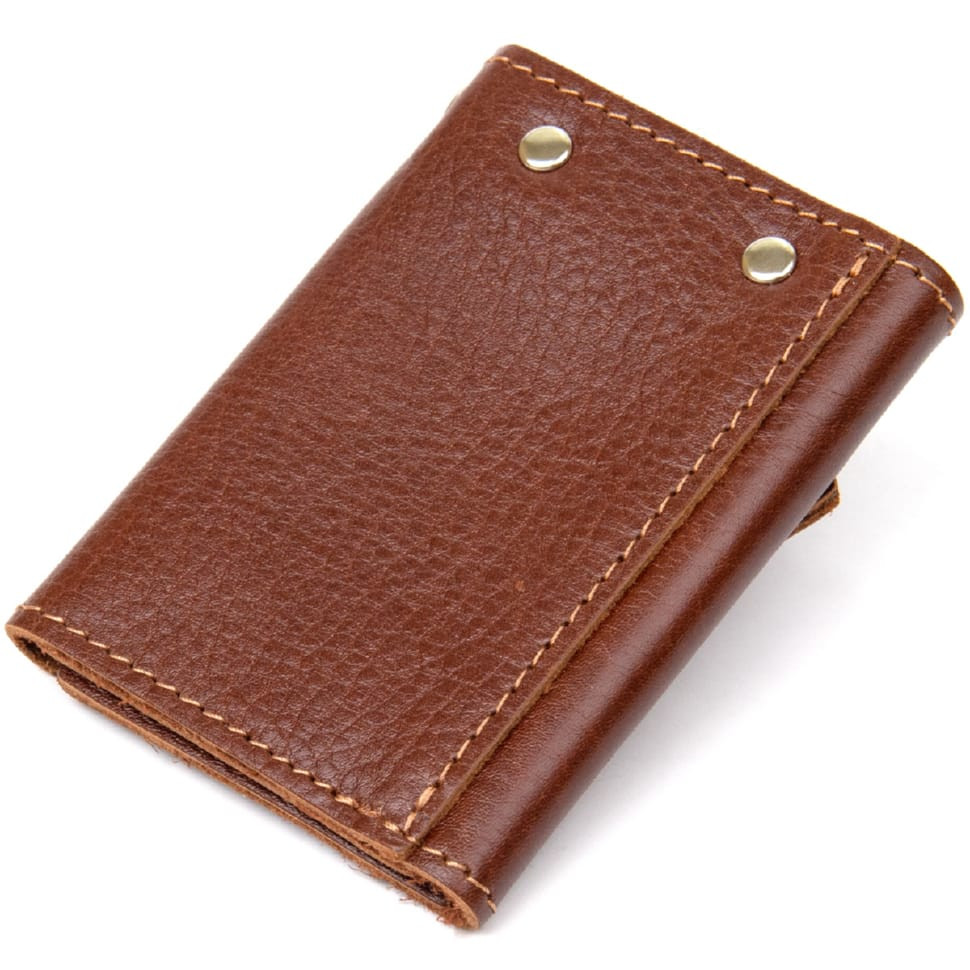 Шкіряна вінтажна обкладинка для документів GRANDE PELLE 11537 Коричневий