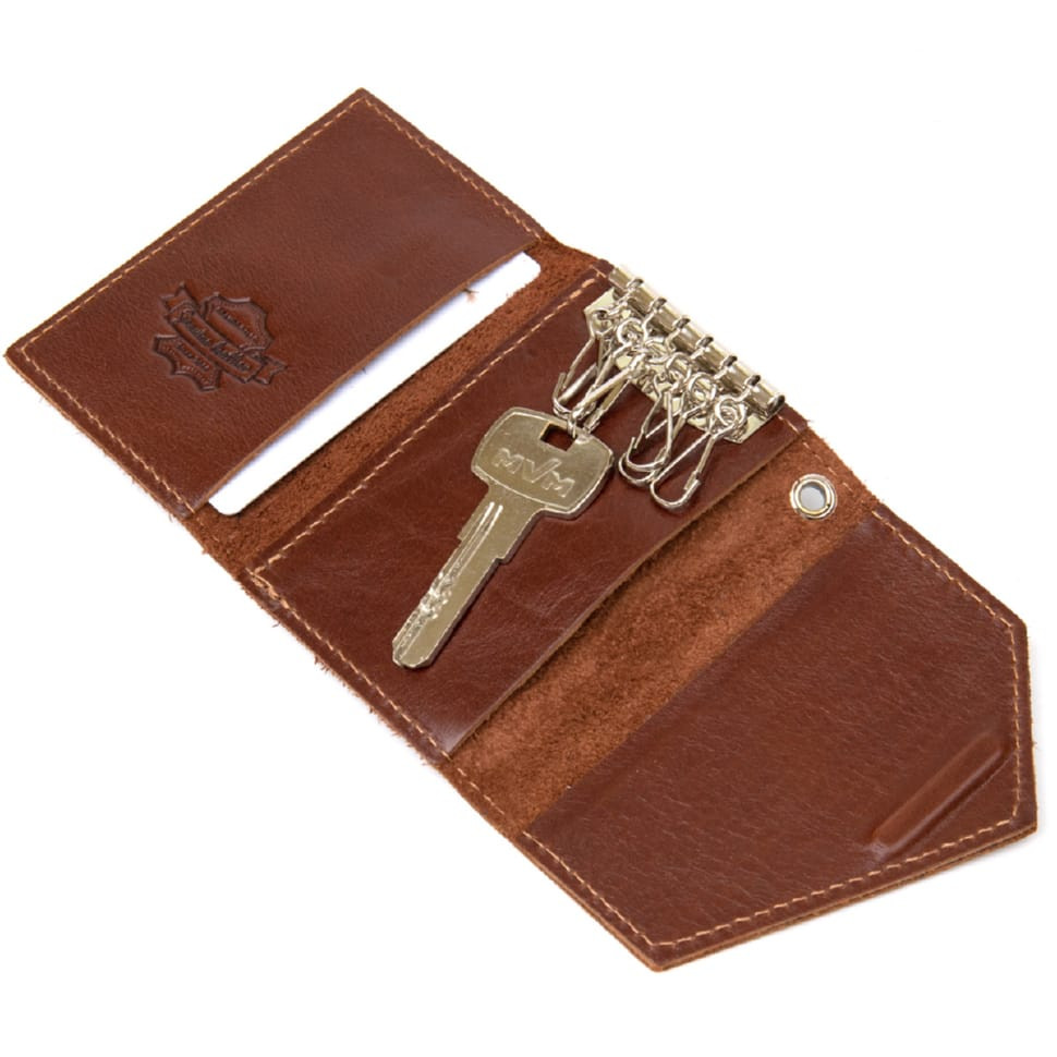 Шкіряна вінтажна обкладинка для документів GRANDE PELLE 11537 Коричневий