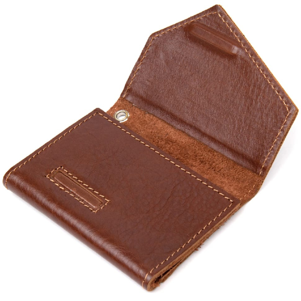 Шкіряна вінтажна обкладинка для документів GRANDE PELLE 11537 Коричневий