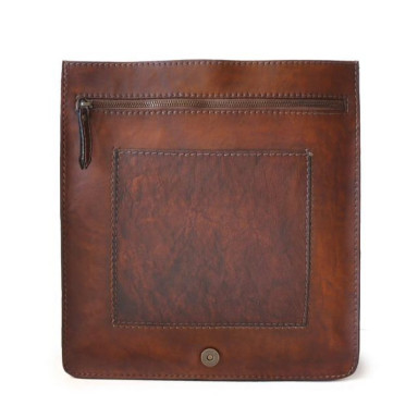 Pratesi BBL182 - Messanger Cross Body Bag in cow leather Bruce Blue