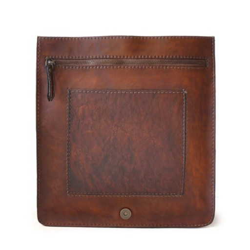 Pratesi BBL182 - Messanger Cross Body Bag in cow leather Bruce Blue