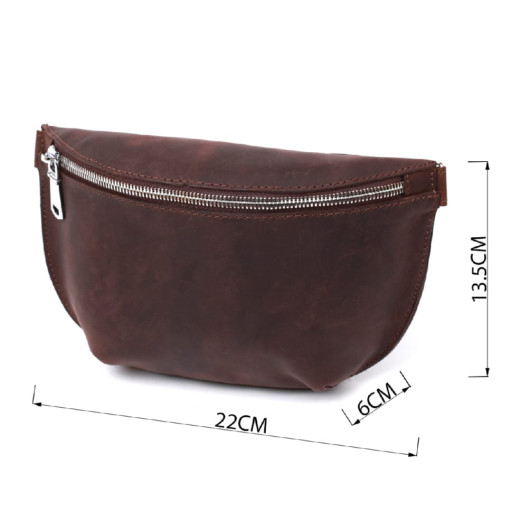 Матовая женская бананка Shvigel 16395 Коричневый