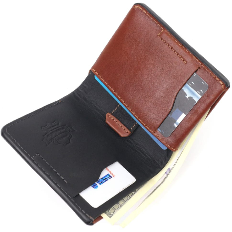 Чудовий шкіряний чоловічий гаманець Grande Pelle 11425