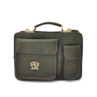 Pratesi BVS466/28 - Business Bag Milano Малий в шкіряній kožeній Bruce Dark Green