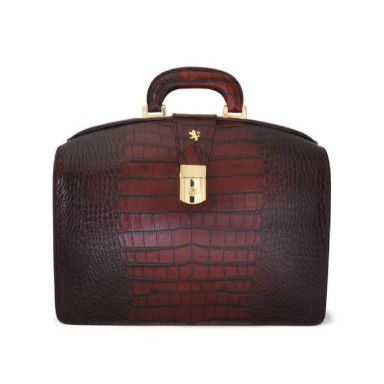 Pratesi KMA120/37 - Brunelleschi Small King Briefcase in cow leather King Brown
