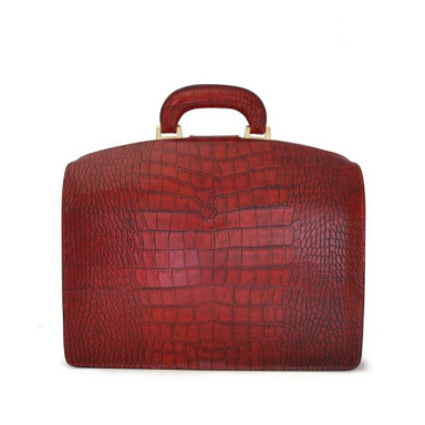 Pratesi KMA120/37 - Brunelleschi Small King Briefcase in cow leather King Brown