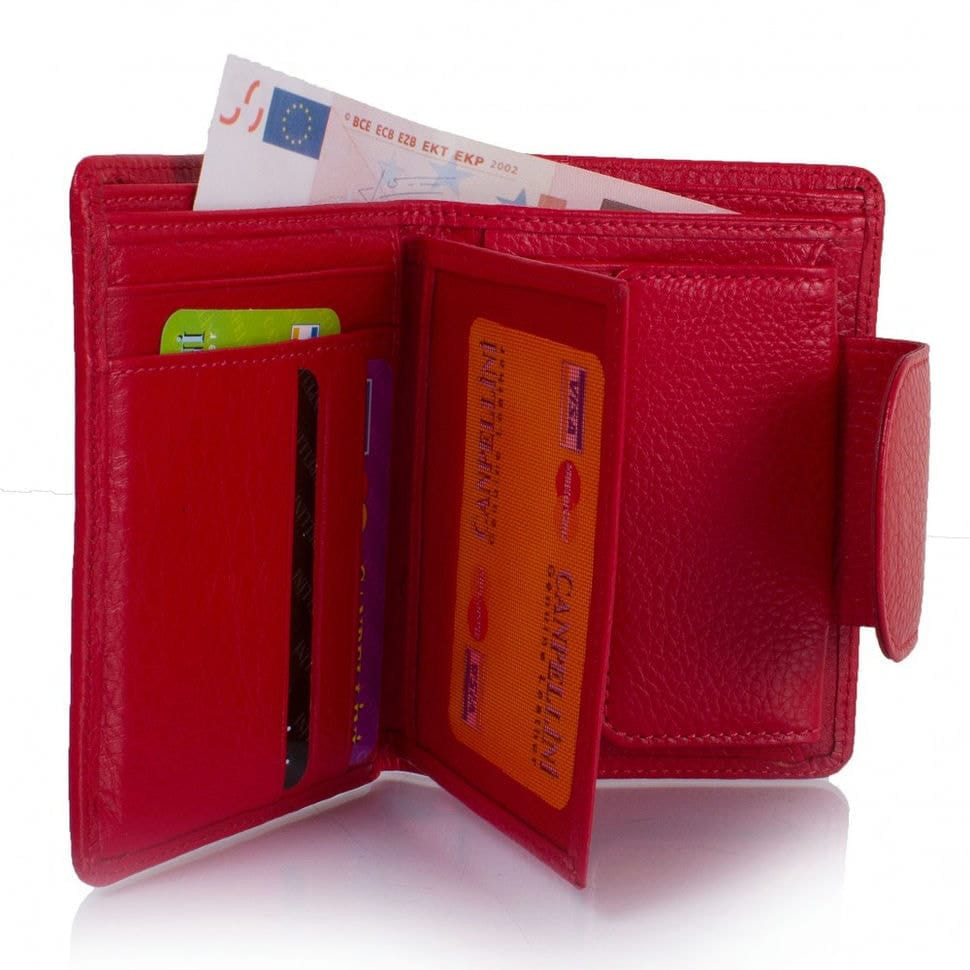 Гаманець жіночий шкіряний CANPEL 967-172 червоний флотар