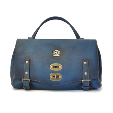 Pratesi BBL162/G - Woman Bag Castell'Azzara in cow leather Bruce Blue