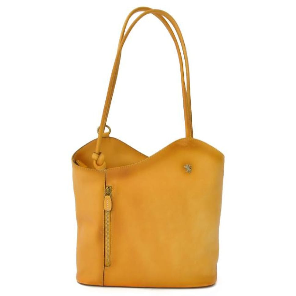 Pratesi BYE465 - Consuma Shoulder Bag in cow leather Bruce Yellow