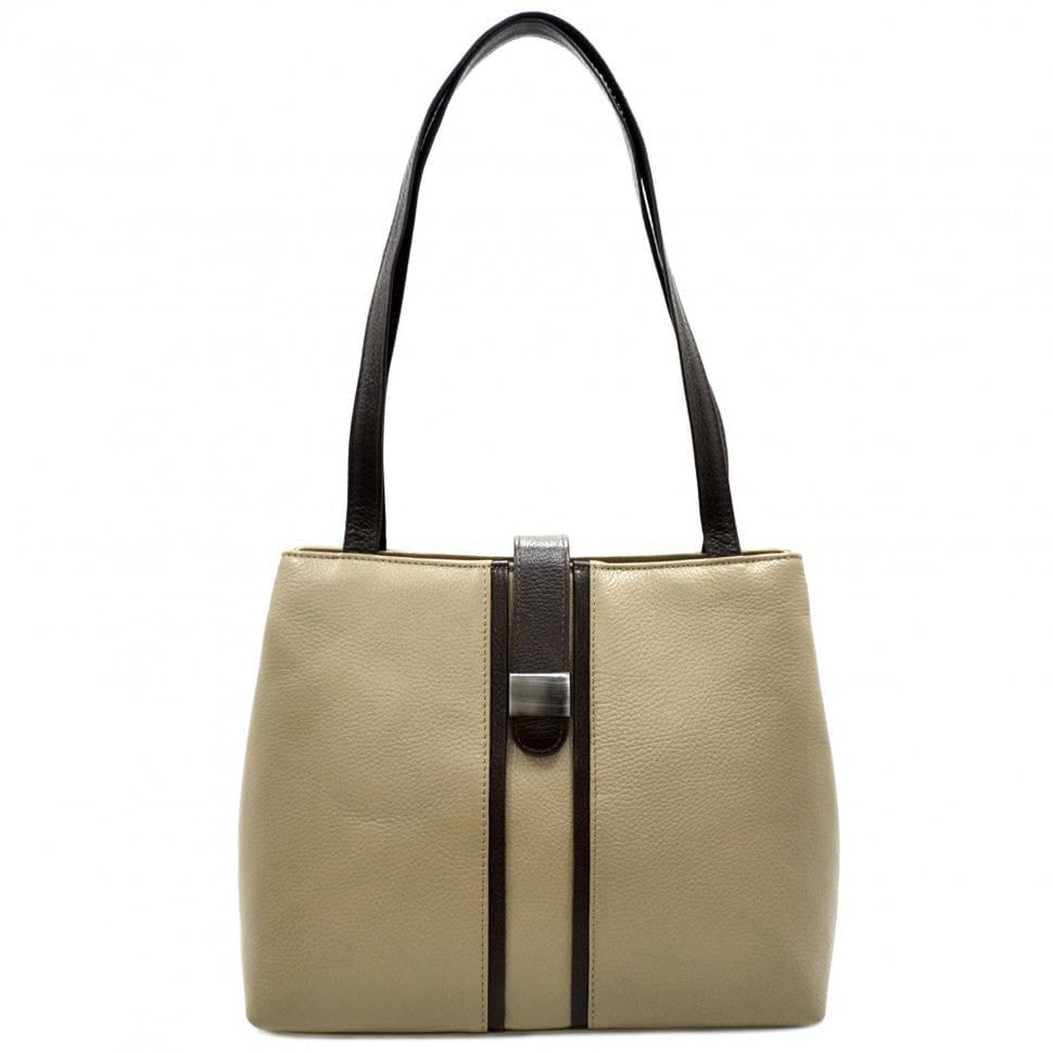 Сумка жіноча шкіряна Desisan 1521-283 бежева флотар