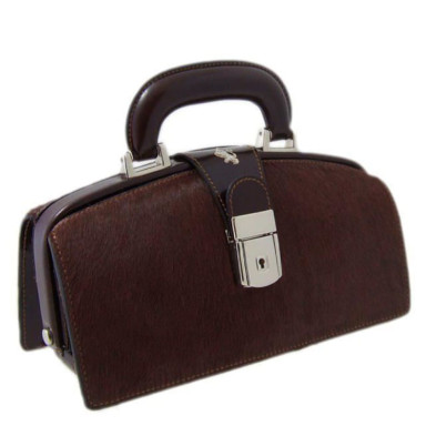 Pratesi CCF120/N - Lady Brunelleschi Cavallino Handbag in real leather Cavallino Coffee