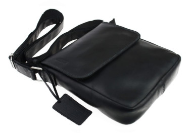 Men's leather shoulder bag SULLIVAN 354132(30) black