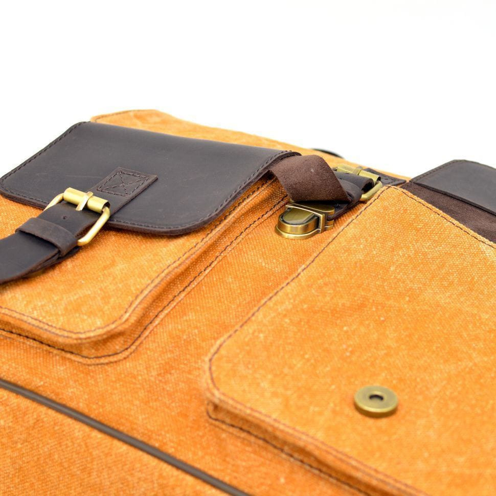 Портфель чоловічий мікс тканини канвас і шкіри RY-1282-4lx TARWA