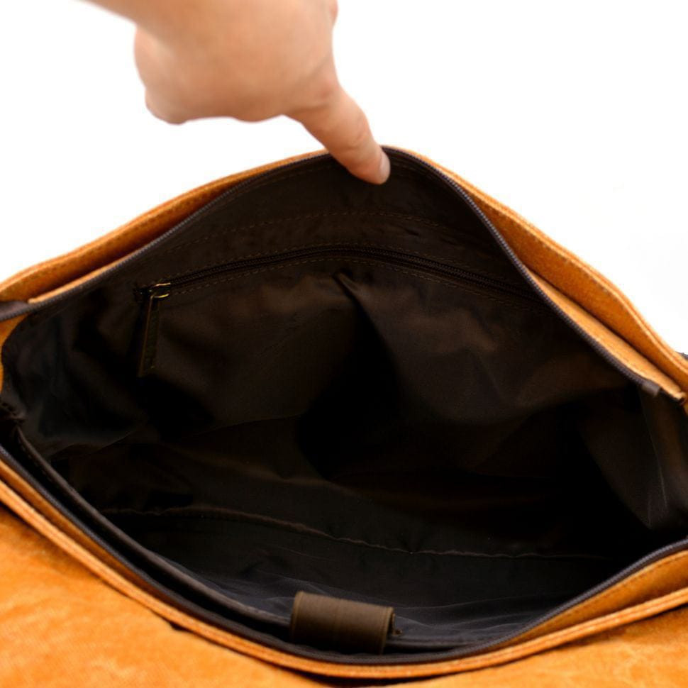 Портфель чоловічий мікс тканини канвас і шкіри RY-1282-4lx TARWA