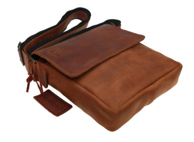 Mens leather shoulder bag SULLIVAN 354150(35) light brown