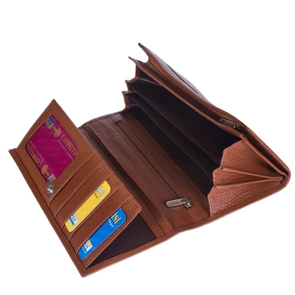 Гаманець жіночий шкіряний CANPEL 346-301 рудий флотар