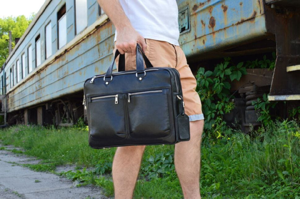 Men's leather bag for laptop and documents TARWA TC-4664-4lx