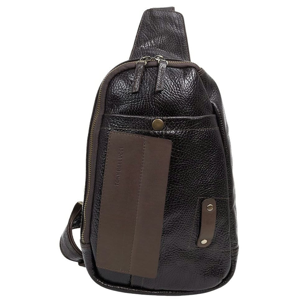 Сумка через плече шкіра Tony Bellucci 5176-886 коричневий флотар