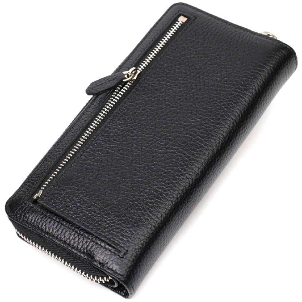 Кожаный женский кошелек с блоком для карт и документов Tony Bellucci 21955 Черный