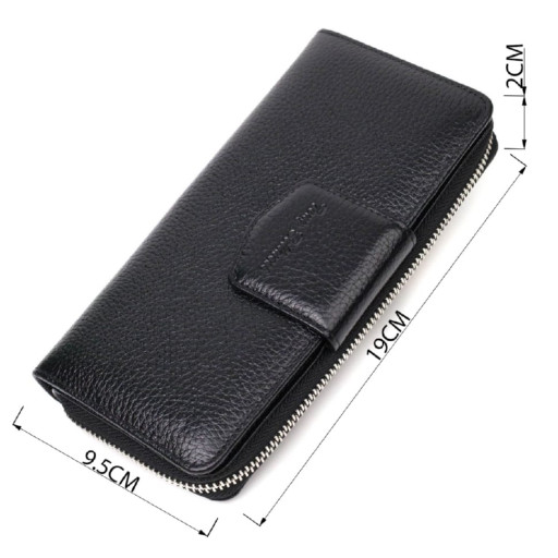 Шкіряний жіночий гаманець з блоком для карт та документів Tony Bellucci 21955 Чорний