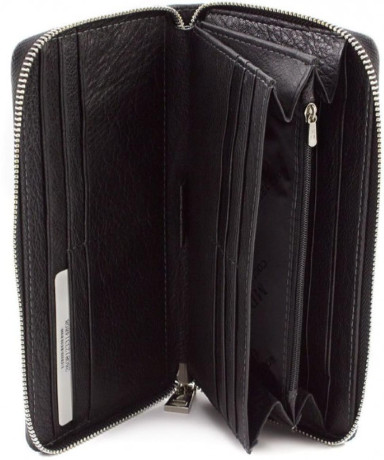 Чёрный кожаный клатч MD Leather 7m-1127
