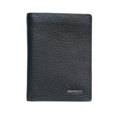 Leather wallet Newcontatto 3537 nero black