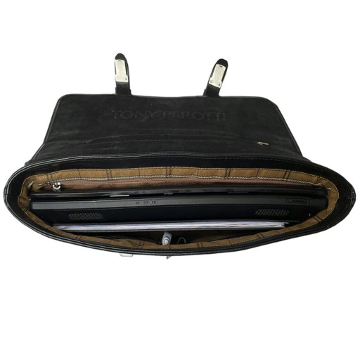 Шкіряний портфель Italico 9225-38 nero чорний