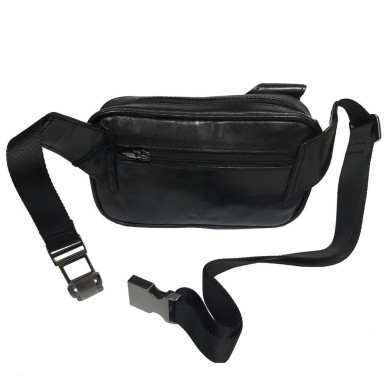 Leather bag Italico 8606 nero black