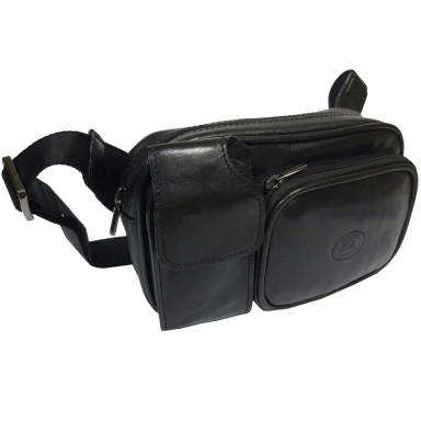 Leather bag Italico 8606 nero black