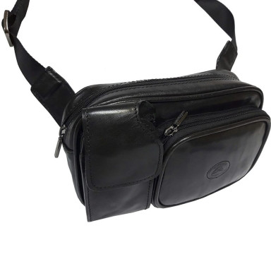 Leather bag Italico 8606 nero black