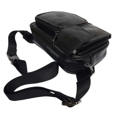 Leather bag Italico 8606 nero black