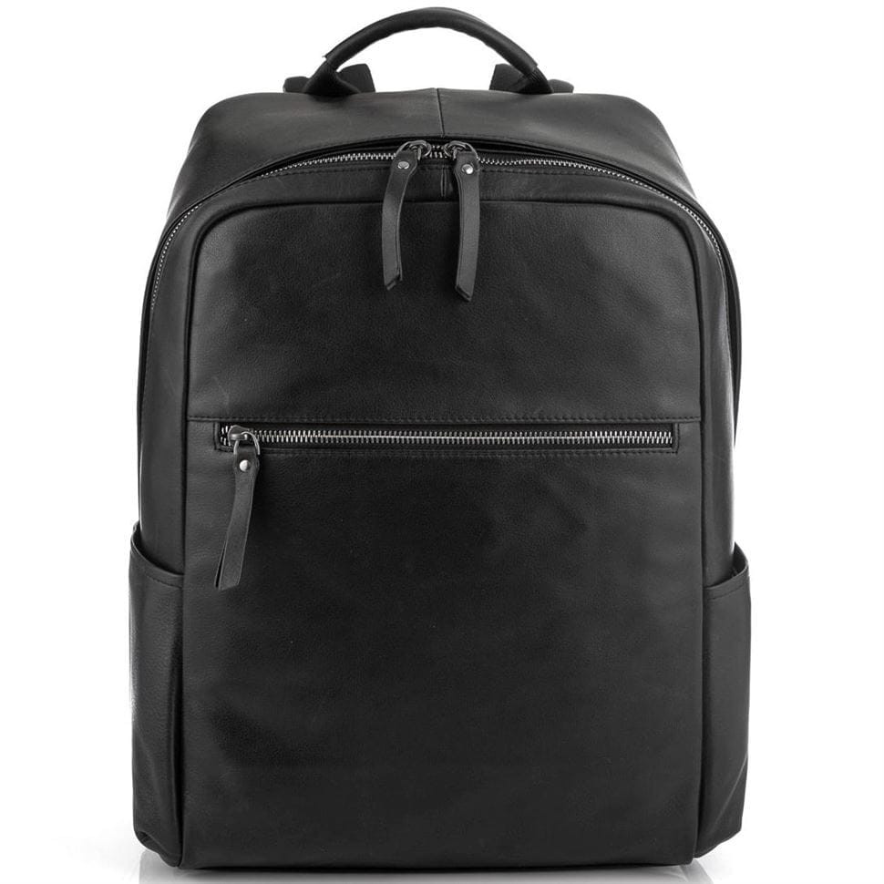 Чорний стильний шкіряний чоловічий рюкзак Tiding Bag NM29-2679BA