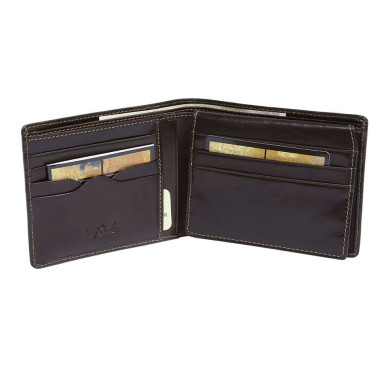 Leather wallet Italico 397 moro brown